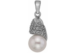 Серебряная подвеска с жемчугом
