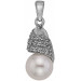 Серебряная подвеска с жемчугом