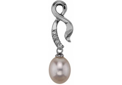 Серебряная подвеска с жемчугом