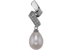 Серебряная подвеска с жемчугом