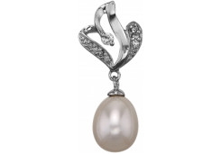 Серебряная подвеска с жемчугом