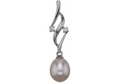 Серебряная подвеска с жемчугом
