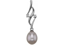 Серебряная подвеска с жемчугом