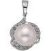 Серебряная подвеска с жемчугом