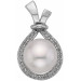 Серебряная подвеска с жемчугом