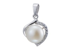 Серебряная подвеска с жемчугом