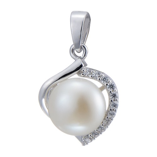 Серебряная подвеска с жемчугом