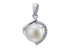 Серебряная подвеска с жемчугом