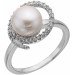 Серебряное кольцо с жемчугом