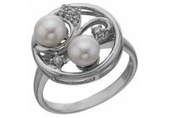Серебряное кольцо с жемчугом