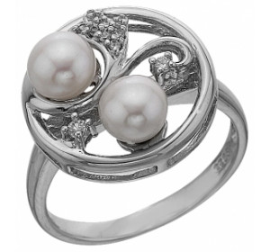 Серебряное кольцо с жемчугом