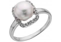 Серебряное кольцо с жемчугом