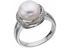 Серебряное кольцо с жемчугом