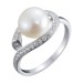 Серебряное кольцо с жемчугом