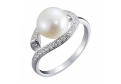Серебряное кольцо с жемчугом