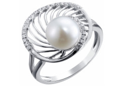 Серебряное кольцо с жемчугом