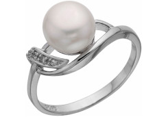 Серебряное кольцо с жемчугом