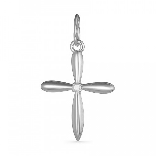 Серебряная подвеска с фианитом