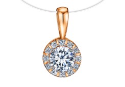 Золотая подвеска с фианитом