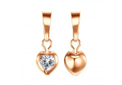 Золотая подвеска с фианитом