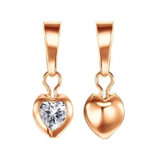 Золотая подвеска с фианитом