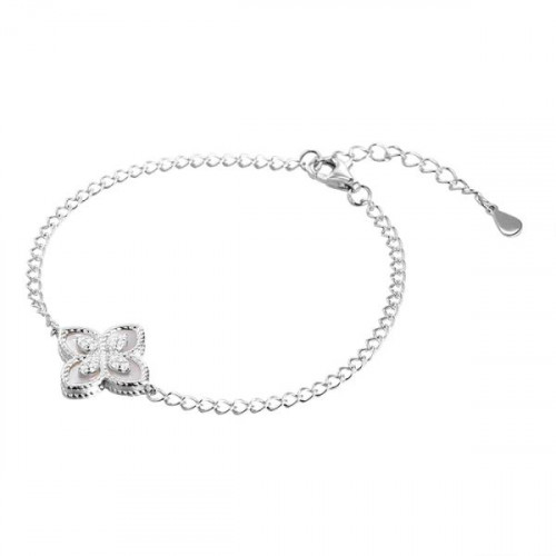 Серебряный браслет с перламутром