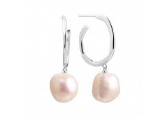 Серебряные cерьги пусеты (гвоздики) с жемчугом