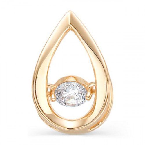 Золотая подвеска с фианитом