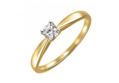 Кольцо из желтого золота 585 пробы с бриллиантом