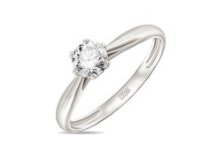 Кольцо из белого золота с фианитом