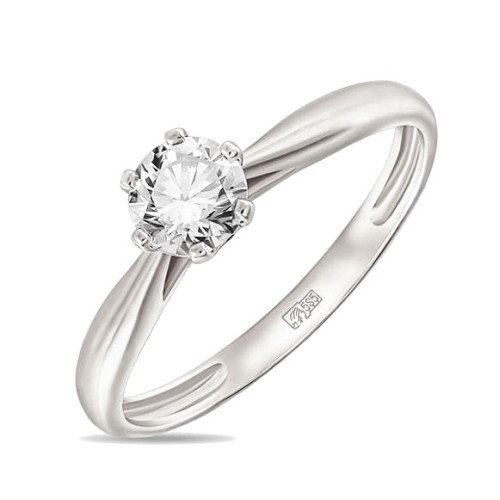 Кольцо из белого золота с фианитом