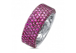 Кольцо из белого золота с рубином