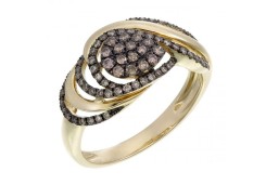 Кольцо из желтого золота с бриллиантом
