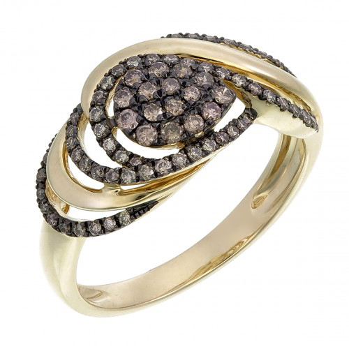 Кольцо из желтого золота с бриллиантом