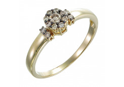 Кольцо из желтого золота с бриллиантом