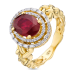 Кольцо из желтого золота с рубином