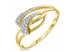 Кольцо из желтого золота с бриллиантом