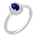 Серебряное кольцо с сапфиром