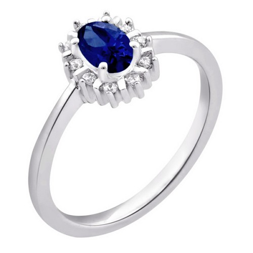 Серебряное кольцо с сапфиром