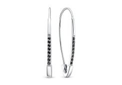Серебряные cерьги классические со шпинелью