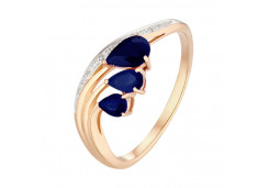 Золотое кольцо с сапфиром