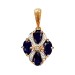 Золотая подвеска с сапфиром