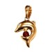 Золотая подвеска с гранатом