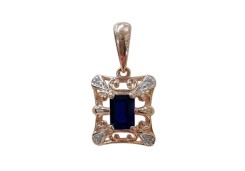 Золотая подвеска с сапфиром