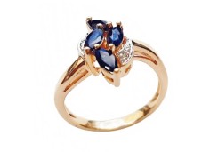 Золотое кольцо с сапфиром