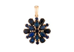 Золотая подвеска с сапфиром