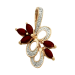 Золотая подвеска с гранатом