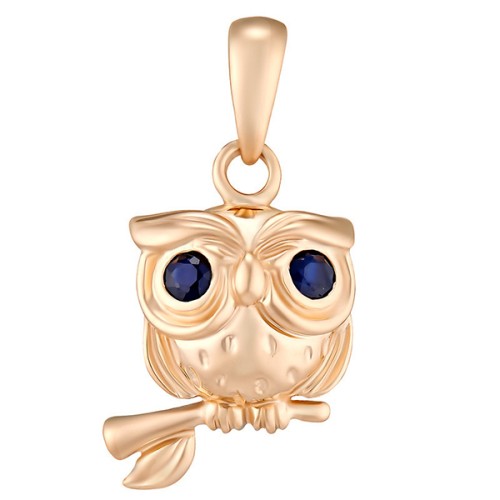 Золотая подвеска с сапфиром