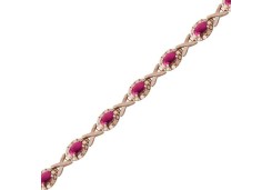 Золотой браслет с рубином