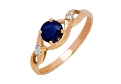 Золотое кольцо с сапфиром